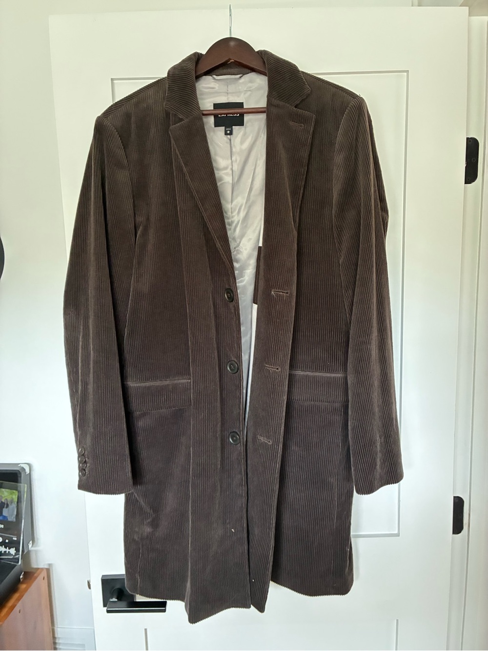 Express Brown Corduroy Trench Coat